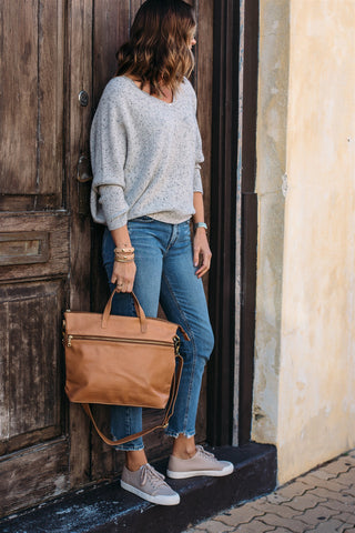 Rome Caramel Leather Tote - Seconds