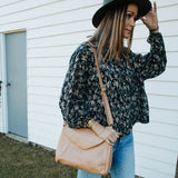 Singapore Blush Leather Crossbody Bag