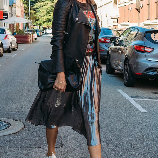 Singapore Black Leather Crossbody Bag