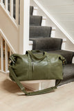Sorrento Army Leather Weekender