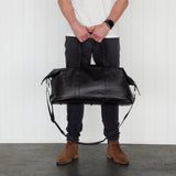 Sorrento Black Pebbled Leather Weekender