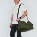 Sorrento Army Leather Weekender