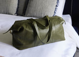 Sorrento Army Leather Weekender