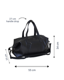 Sorrento Black Smooth Leather Weekender - Sale