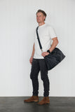 Sorrento French Navy Leather Weekender