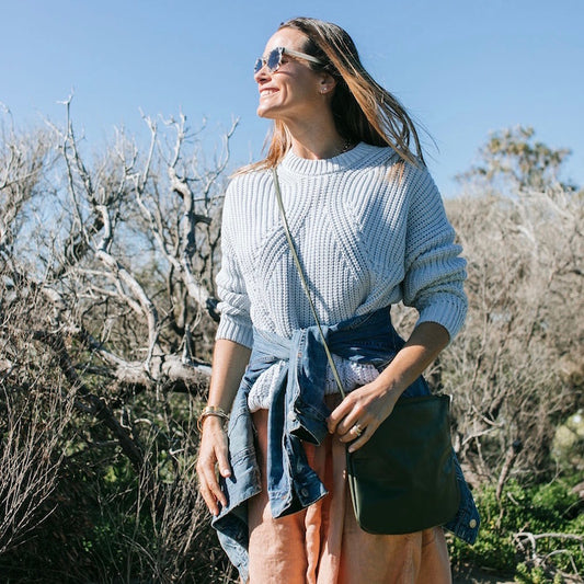 Florence Army Leather Crossbody