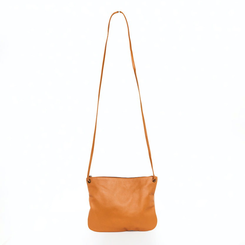 Florence Leather Crossbody Bag - Caramel