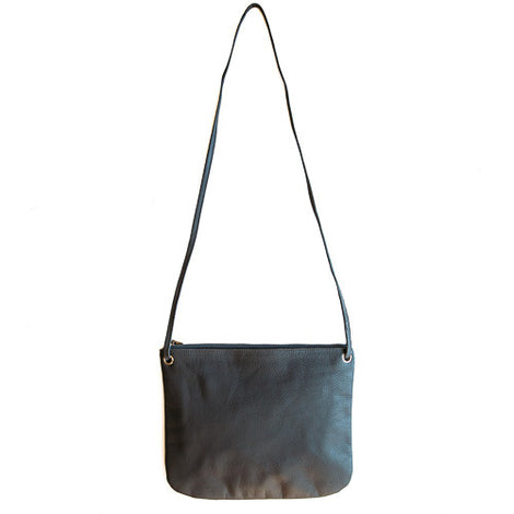 Florence Grey Leather Crossbody Bag