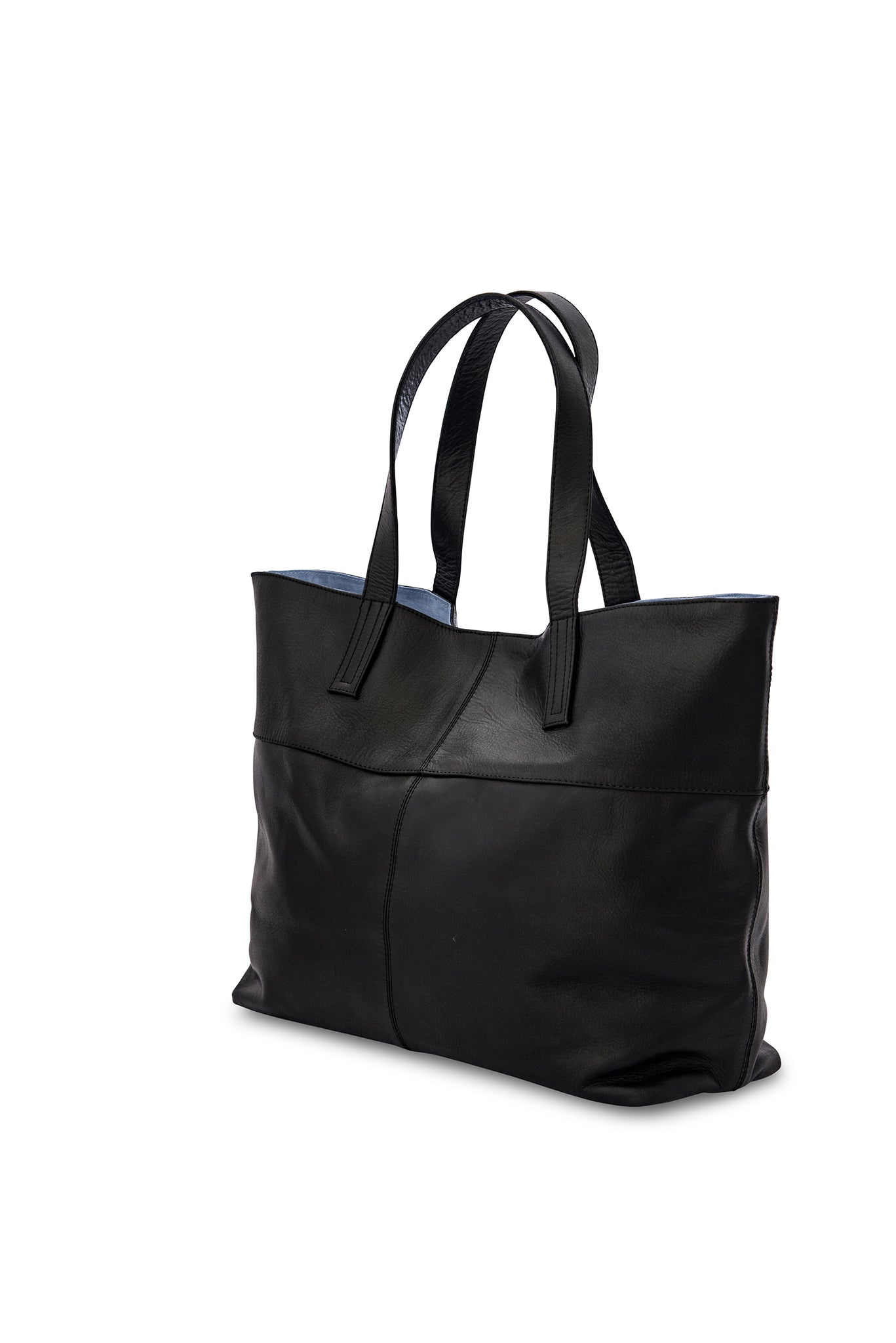 New York Leather Tote Bag - Black