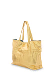 New York Gold Leather Tote Bag