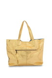 New York Gold Leather Tote Bag