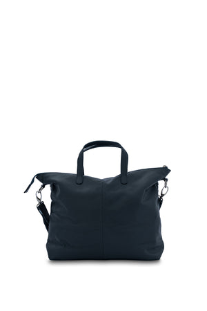Rome Leather Tote Bag - French Navy