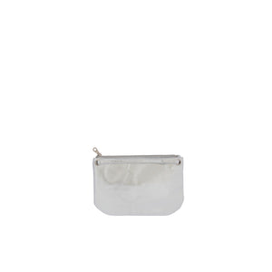 Mini Florence Leather Crossbody Wallet - Silver